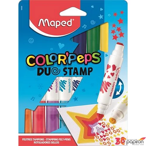 Filckészlet 8 Maped ColorPeps Duo Stamp 7,5mm kétvégű, 8színű készlet Írószerek MAPED 846808