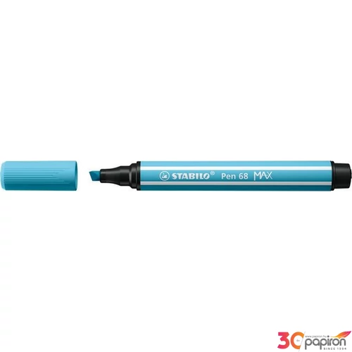 Filctoll 1-5mm Stabilo vágott hegy, Pen 68 MAX, azúrkék TST76857