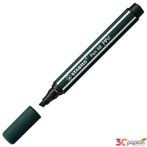 Filctoll 1-5mm Stabilo vágott hegy, Pen 68 MAX, földzöld TST76863