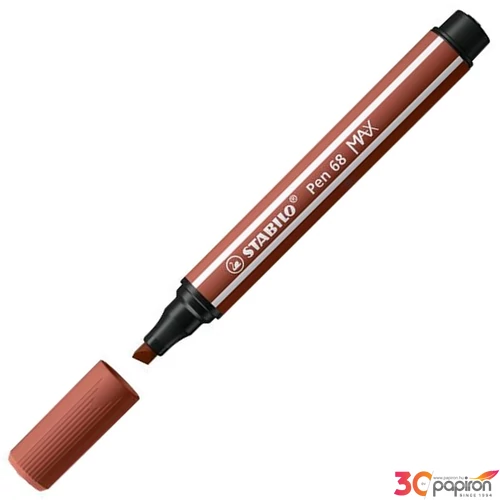 Filctoll 1-5mm Stabilo vágott hegy, Pen 68 MAX, vörösbarna TST76875