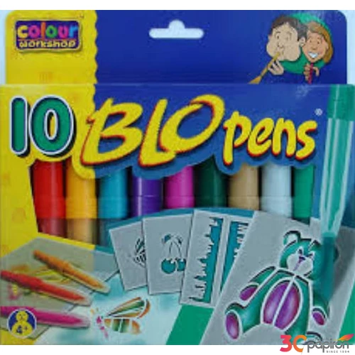 Filctoll 10 készlet Blo Pens fújós textil filctoll - RAINBOW Colours marker, filctoll 10+4 Blo Pens készlet