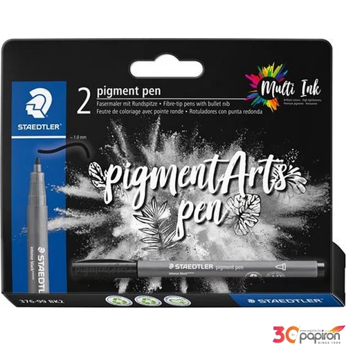 Filctoll 1mm Staedtler kúpos,Pigment pen 376, intenzív fekete TS37699BK209