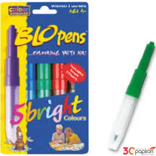 Filctoll 5 készlet Blo Pens fújós textil filctoll - BRIGHT Colours marker, filctoll 5+1 Blo Pens készlet