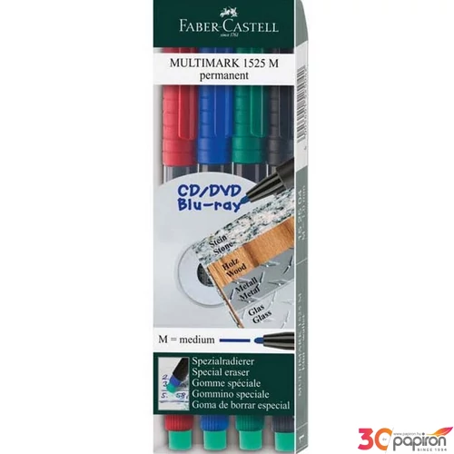 Faber-Castell alkoholos filc 1525 M fóliaíró filc, alkoholos 4db 152504