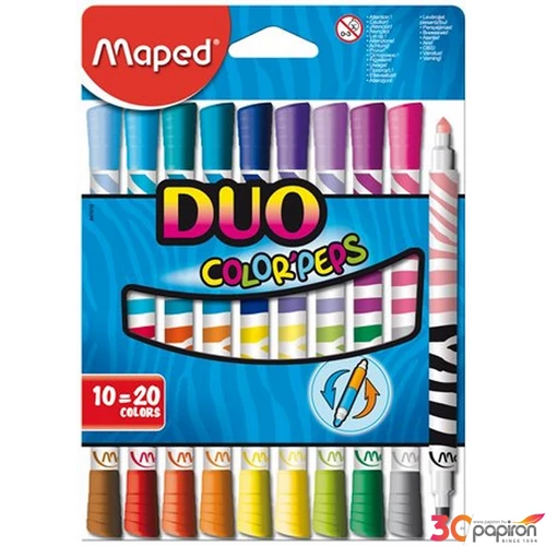 Filckészlet 20 Maped ColorPeps Duo kimosható 20színű készlet Írószerek MAPED 847010