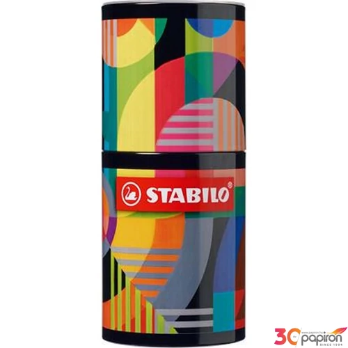 Filctoll készlet Stabilo hengeres fém doboz, 1 mm, Pen 68 ARTY 45 különböző szín