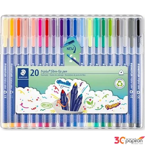 Filctoll készlet Staedtler 1 mm, Triplus 323, 20 különböző szín