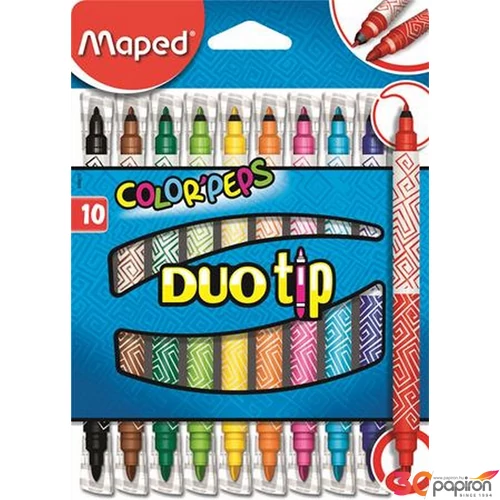 Filckészlet 10 Maped Duo Tip 2-3, 4mm kimosható 10színű készl Írószerek MAPED 849010