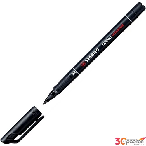 Alkoholos marker Stabilo OHP M 1mm kúpos hegyű fekete Írószerek STABILO 843/46