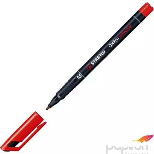 Alkoholos marker Stabilo OHP M 1mm kúpos hegyű piros Írószerek STABILO 843/40