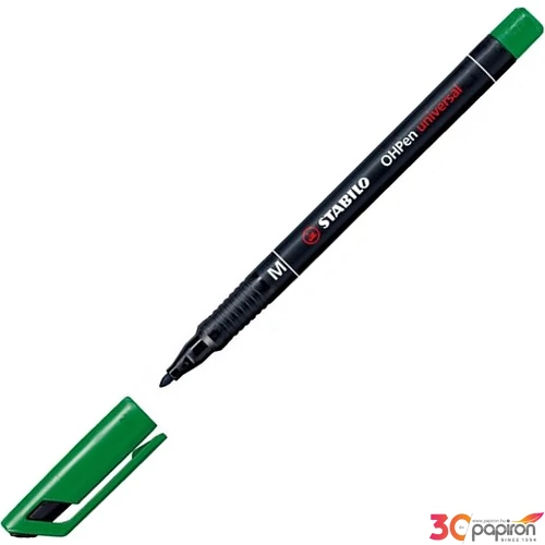 Alkoholos marker Stabilo OHP M 1mm kúpos hegyű zöld Írószerek STABILO 843/36