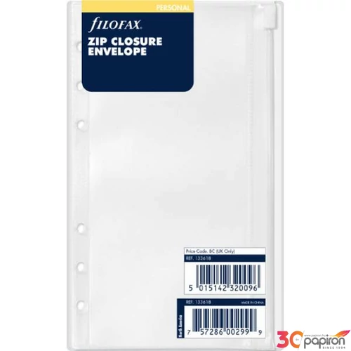 Filofax Boríték 2023 Zipzáras Personal Átlátszó