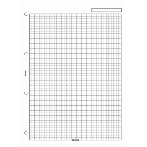 Filofax határidőnapló pótlap Jegyzetlapok négyzethálós fehér papír M kalendárium naptárbetét