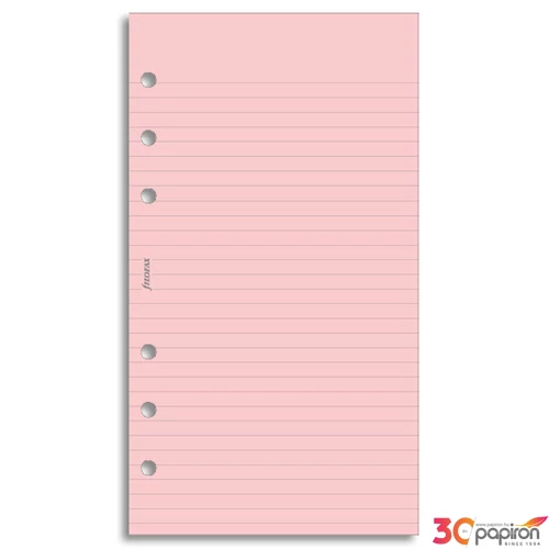 Filofax határidőnapló pótlap Jegyzetlapok vonalas pink papír kalendárium naptárbetét