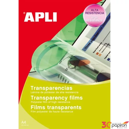 Írásvetítő fólia Apli 01080 kézzel írható A/4 