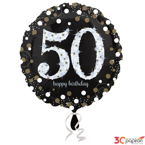 Fólai lufi 50. évszámos, gömb, HB, fekete