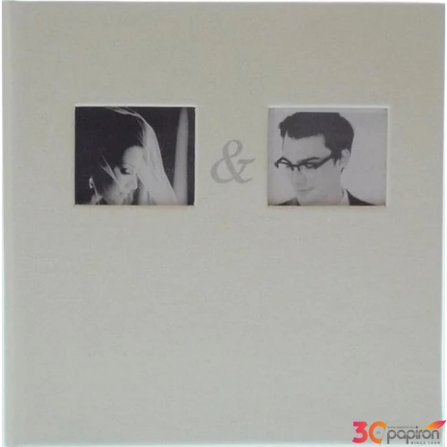 Fotóalbum esküvői 21x21cm 24férőhelyes, zsebes, ablakos, fehér [5999047363832] BB8824 WEdding-10
