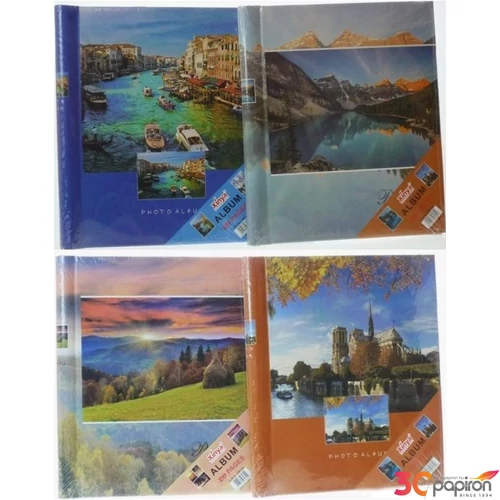 Fotóalbum öntapadós 10lapos spirálos, 20lapos, 22,5x28cm Velence kék [6942555969392] DH1010