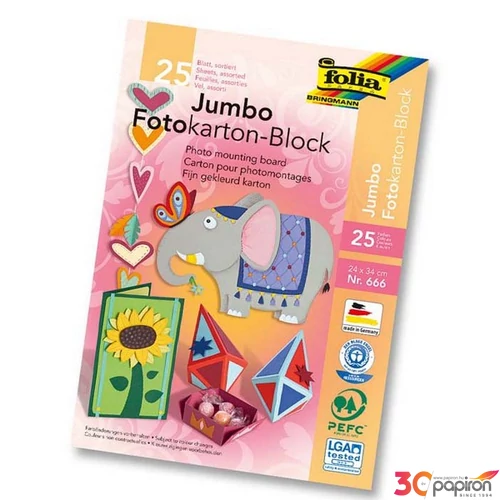 Fotókarton 25ív vegyes színű 24x34cm 25ív/csomag 