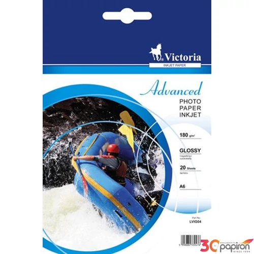 Fotópapír 10x15 180gr Victoria Advenced magasfényű 20ív/csom