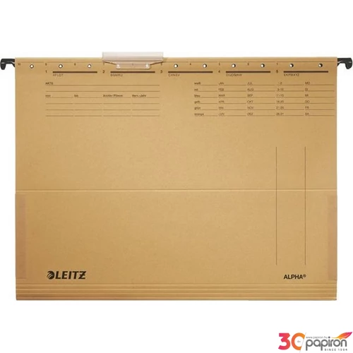Függőmappa Leitz ALPHA oldalt zárt natúr 25db/doboz