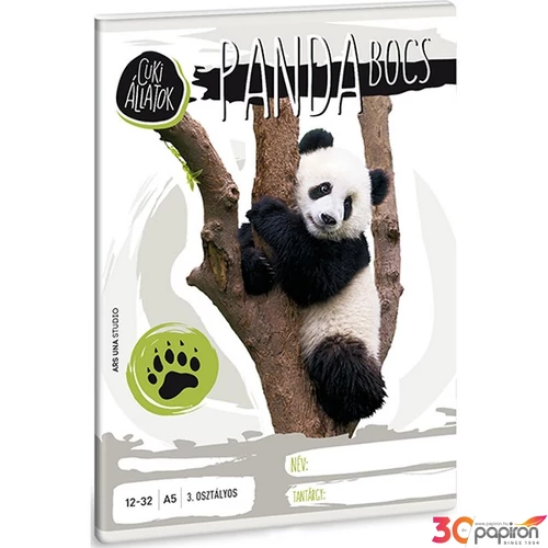 Füzet 12-32 A5 vonalas Ars Una cuki panda 21' 53603494 3.osztályos prémium minőségű fü