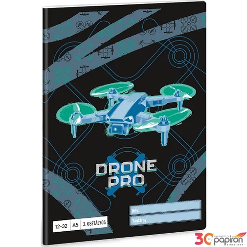 Füzet 12-32 A5 Vonalas Ars Una Drone Pro (5450) 25 53603494 3.osztályos prémium minőségű fü
