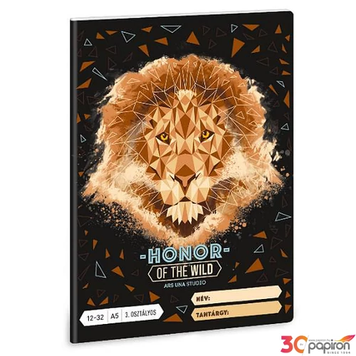 Füzet 12-32 A5 vonalas Ars Una Honor Of The Wild (5132) 22 53603494 3.osztályos prémium minőségű fü