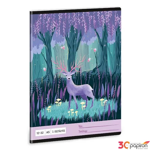 Füzet 12-32 A5 vonalas Ars Una Midnight Wish (5129) 22 53603494 3.osztályos prémium minőségű fü