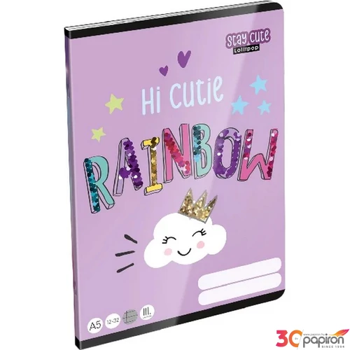 Füzet 12-32 A5 vonalas Lizzy Lollipop Stay Cute Lizzy kollekció