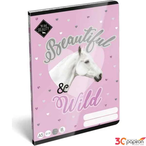 Füzet 12-32 A5 vonalas Lizzy Wild Beauty Purple 3.osztályos füzet