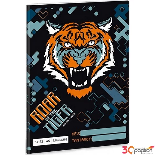 Füzet 14-32 A5 vonalas Ars Una Roar of the Tiger 53583499 1.osztályos füzet prémium minős