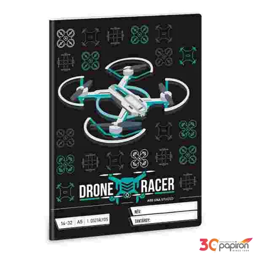 Füzet 14-32 A5 vonalas Ars Una Drone Racer (5131.) 22 53583499 1.osztályos füzet prémium minős