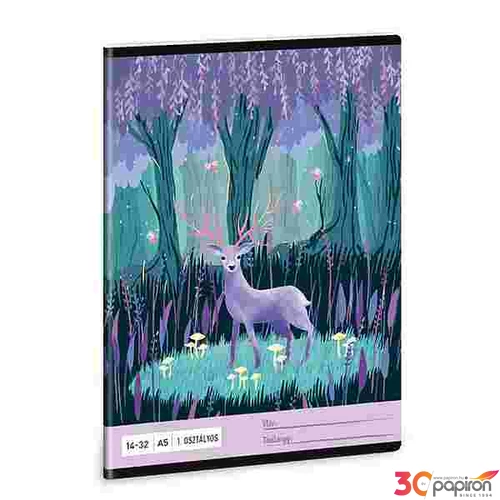 Füzet 14-32 A5 vonalas Ars Una Midnight Wish (5129) 22 53583499 1.osztályos füzet prémium minős