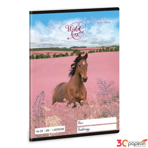 Füzet 14-32 A5 vonalas Ars Una Wild and Free (5359) 24 LÓ 53583499 1.osztályos füzet prémium minős