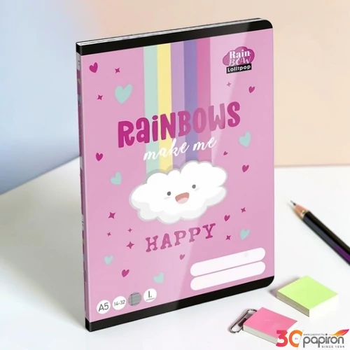 Füzet 14-32 A5 vonalas Lizzy26 Lollipop Rainbow 1. Osztályos 32 Lap 