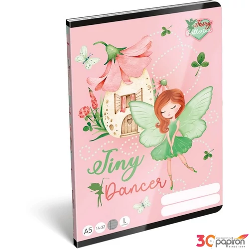 Füzet 14-32 A5 vonalas Lizzy Fairy Ballerina Dance Lizzy kollekció