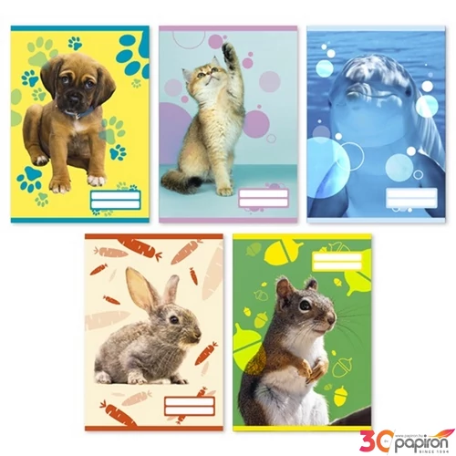 Füzet 14-32 A5 vonalas pd kisalakú 32lapos Colores Cute Animals
