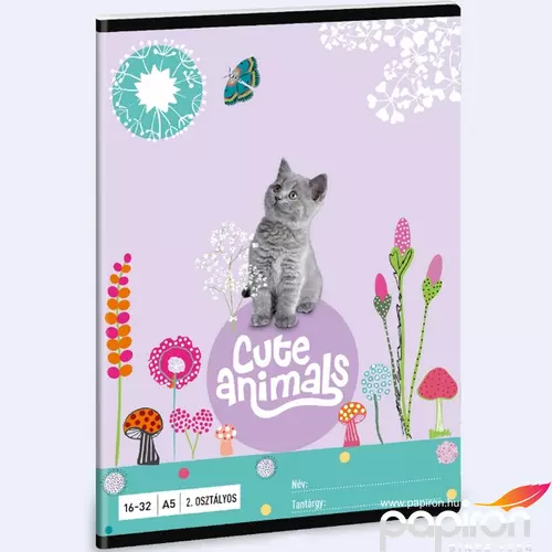Füzet 16-32 A5 vonalas Ars Una Cute Animals-kitten (5368) 24 53593689 Beérkezik:2024.06.15