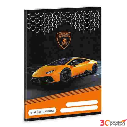 Füzet 16-32 A5 vonalas Ars Una Lamborghini (5125) 22 53593498 2.osztályos füzet prémium minős
