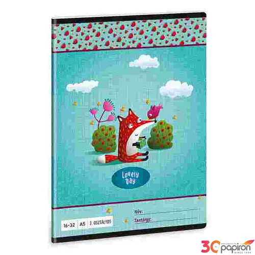 Füzet 16-32 A5 vonalas Ars Una Lovely Day (5130) 22 53593498 2.osztályos füzet prémium minős