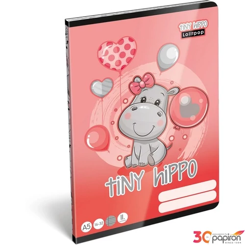 Füzet 16-32 A5 vonalas Lizzy Lollipop Tiny Hippo Lizzy kollekció