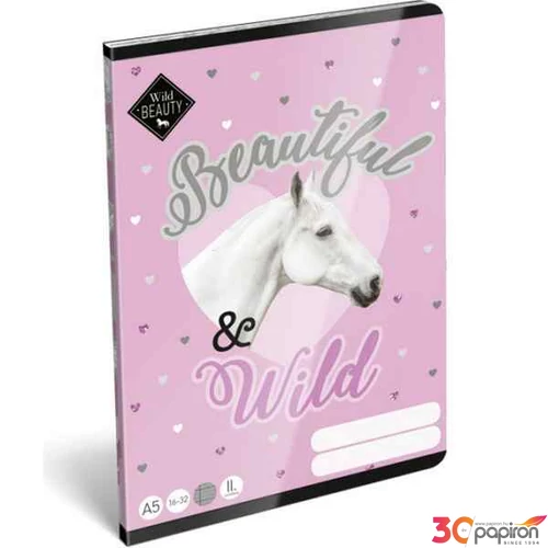 Füzet 16-32 A5 vonalas Lizzy Wild Beauty Purple 2. osztályos füzet