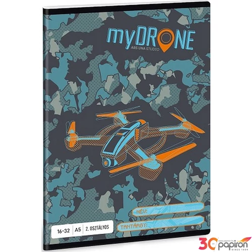Füzet 16-32 A5 vonalas Ars Una My Drone (892) Drón 19 53593498 2.osztályos füzet prémium minős