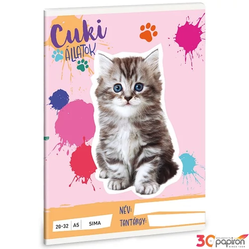 Füzet 20-32 A5 Sima Ars Una 25 Cuki-Perzsa Cica (5498) 25 53614988