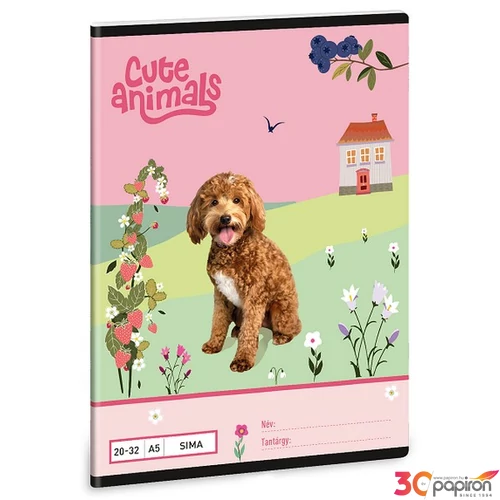 Füzet 20-32 A5 Sima Ars Una 25 Cute Animals Doggie (5458) 25 53614582