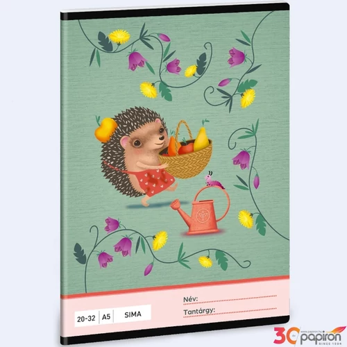 Füzet 20-32 A5 sima Ars Una Apple Pie (5349) 24 süni 53613493 prémium minőségű füzet