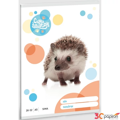 Füzet 20-32 A5 sima Ars Una Cuki-Sün (5307) 23 53613073 prémium minőségű füzet