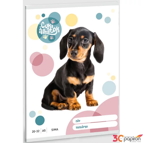 Füzet 20-32 A5 sima Ars Una Cuki-Tacskó (5303) 23 53613035 prémium minőségű füzet