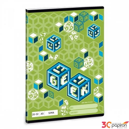 Füzet 20-32 A5 sima Ars Una Geek (5065) 21 53610652 prémium minőségű füzet